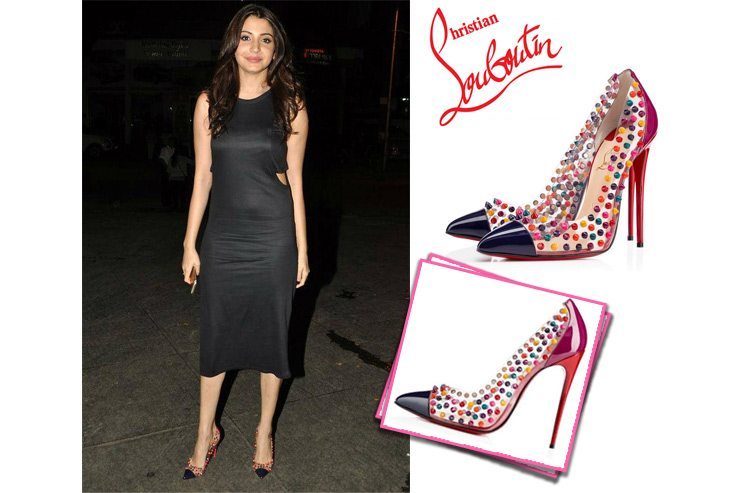 Anushka Sharma snapped with French designer Christian Louboutin pumps At Dil Dhadakne Do Wrap Up Party