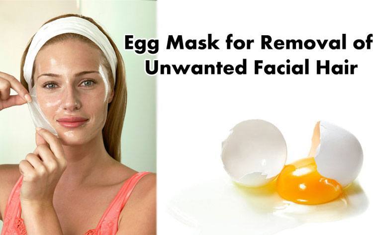 Egg facial hair removal