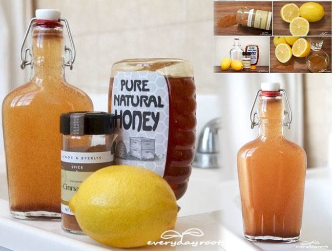Cinnamon, honey and lime wash