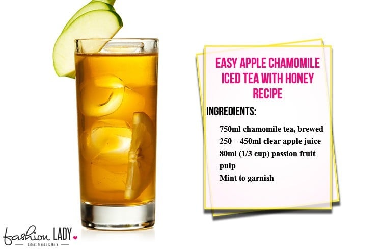 Easy Apple Chamomile Iced Tea with Honey Recipe