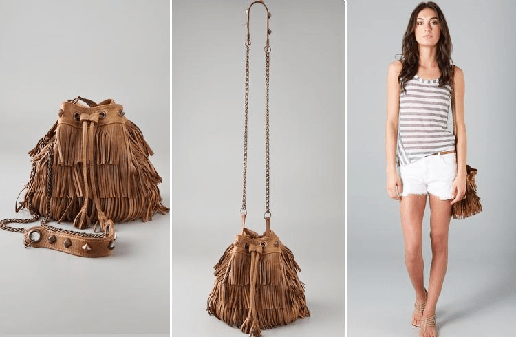 Fringed Leather Bag in Summer Fashion