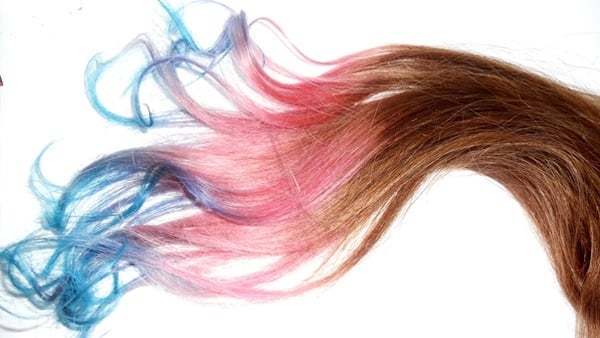 Fashionable Teen Girl with Trendy Rainbow Dyed Hair Combing Hair at Home  Stock Image  Image of haircut hipster 201273223