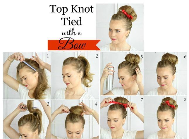 Ribbon on a top knot