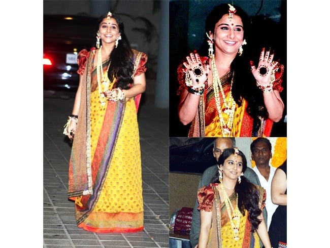 Vidya Balan in Floral jewellery