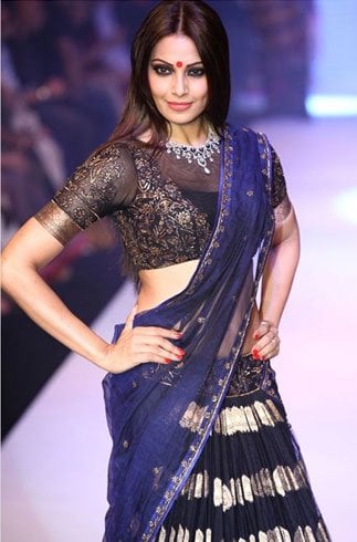 Bipasha Basu In A Designer Sheer Choli Pattern