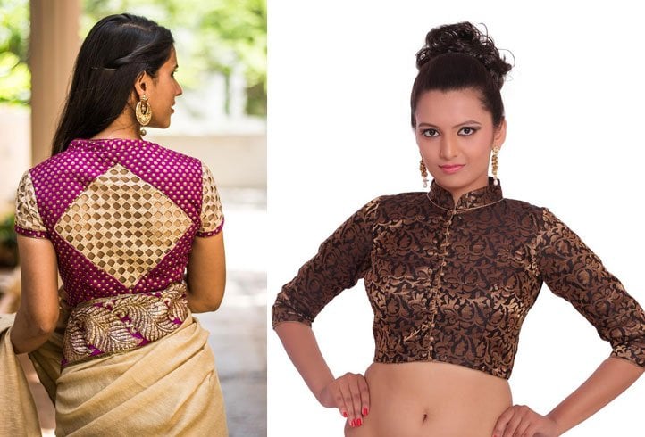 Brocade Blouse Neck Designs