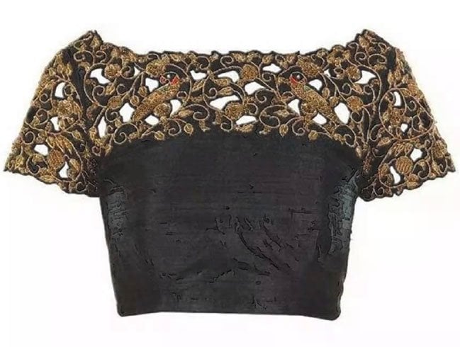 Brocade Blouse With Cut Work