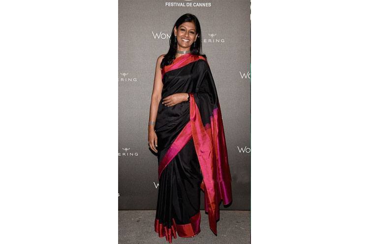 Nandita Das black saree at Cannes 2015