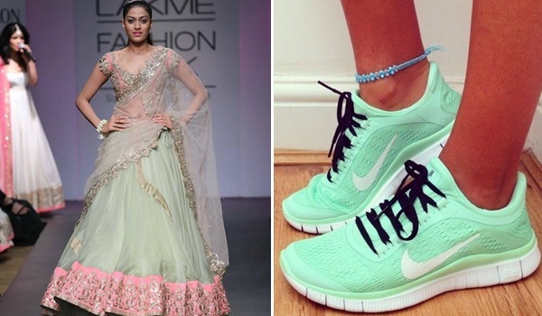 Color Mint in clothing and shoes