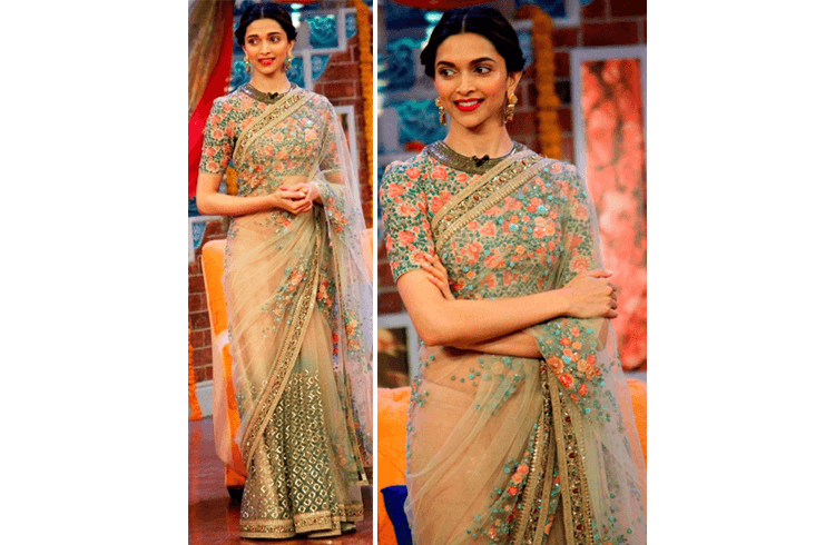 Deepika Padukone on the sets of Comedy Nights with Kapil for Piku promotions