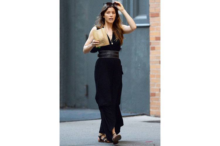 Jessica Biel Oversized Belt