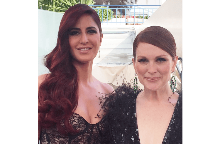 Katrina Kaif with Julianne Moore at 68th Cannes Film Festival 2015