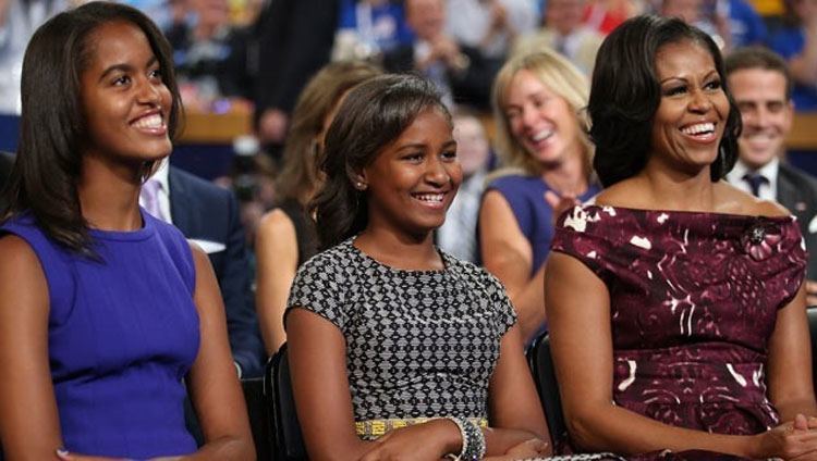 Michelle, Sasha and Malia Obama at Mothers day