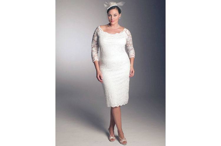 Neck Lace Corset Plus Size Bride Dress for Wedding