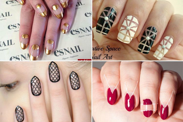 Negative Space Straight Line Nail Design - wide 5