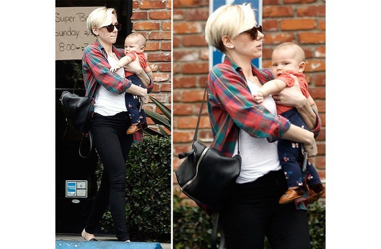 Scarlett Johansson with her baby girl