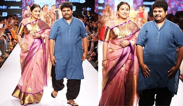 Showstopper Vidya Balan with Designer Gaurang Shah at LFW 2105