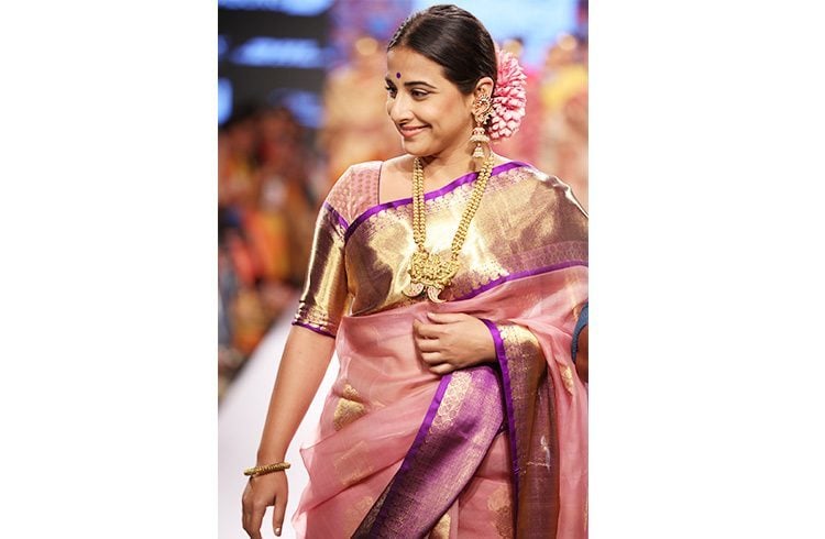 Vidya Balan walks the ramp for Designer Gaurang Shah at Lakme Fashion Week 2105