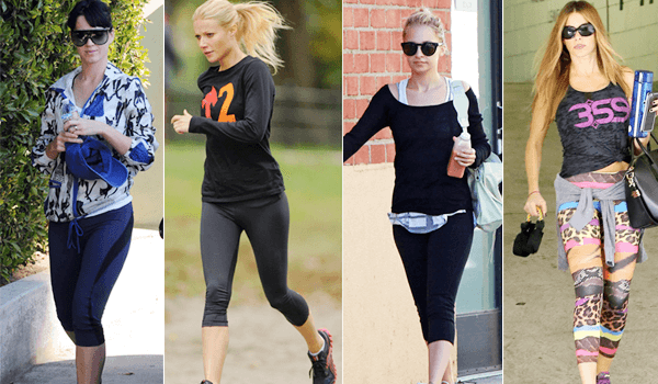 Celebrity workout clothes