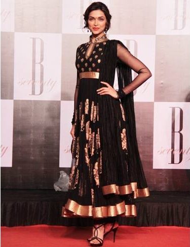 Deepika in black churidar