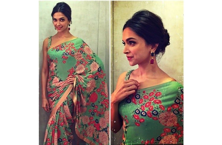 Deepika in Sabyasachi Mukherjee saree Deepika in Sabyasachi Mukherjee saree