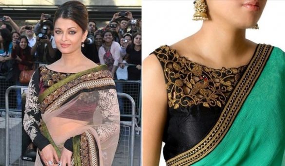 Designer Boat Neck Blouse Designs
