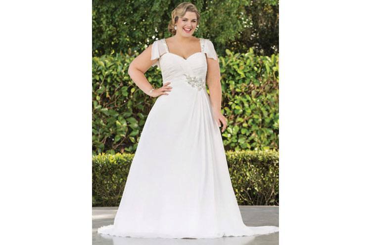 empire waist plus size wedding dresses