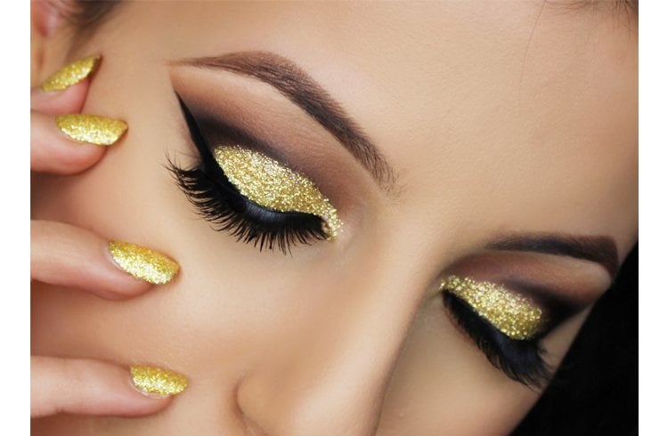 Gold Glitter Eyes