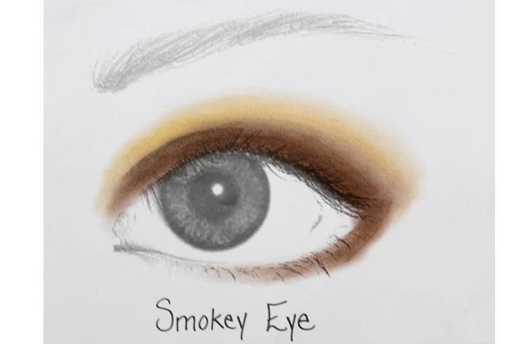 Smokey eye shadow