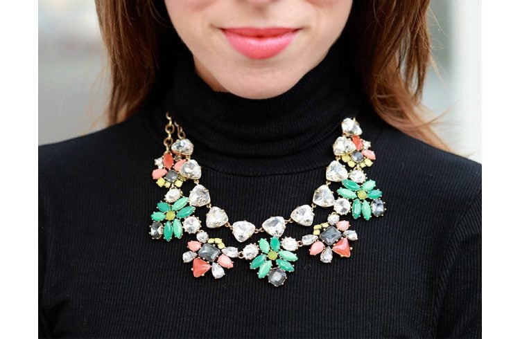 wearing statement necklaces