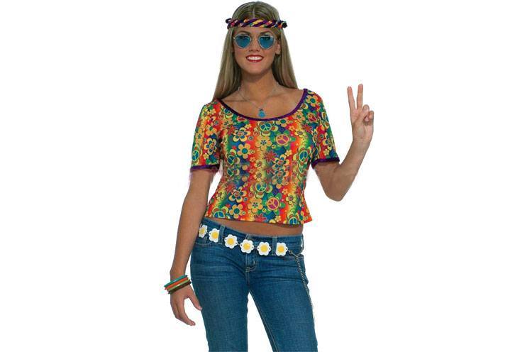 Chic Desi Psychedelic crop tops