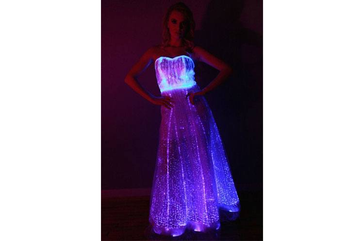 Fiber Optic Gown Dress for womens