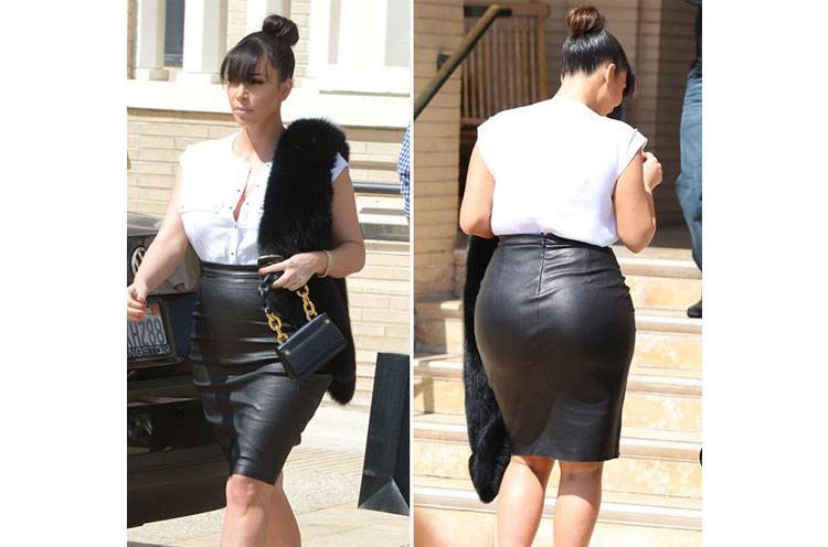 Kim Kardashian look in her maternity