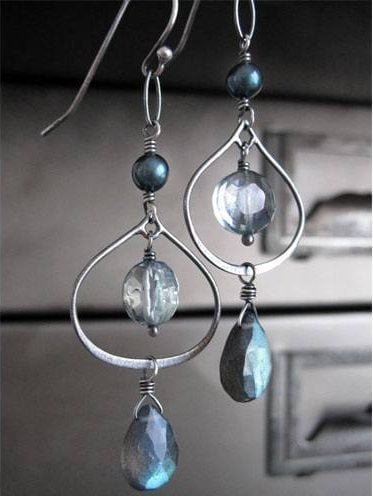 Labradorite Gemstone Earrings