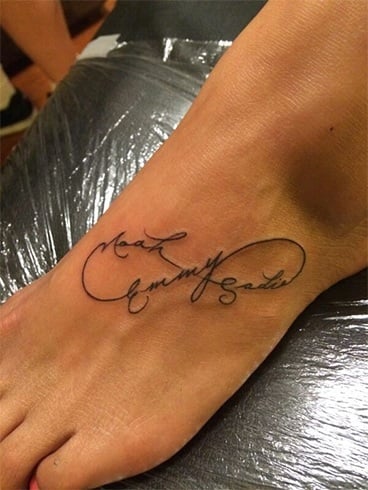 Infinity Tattoo with names
