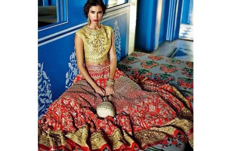 Anita dongre gold choli