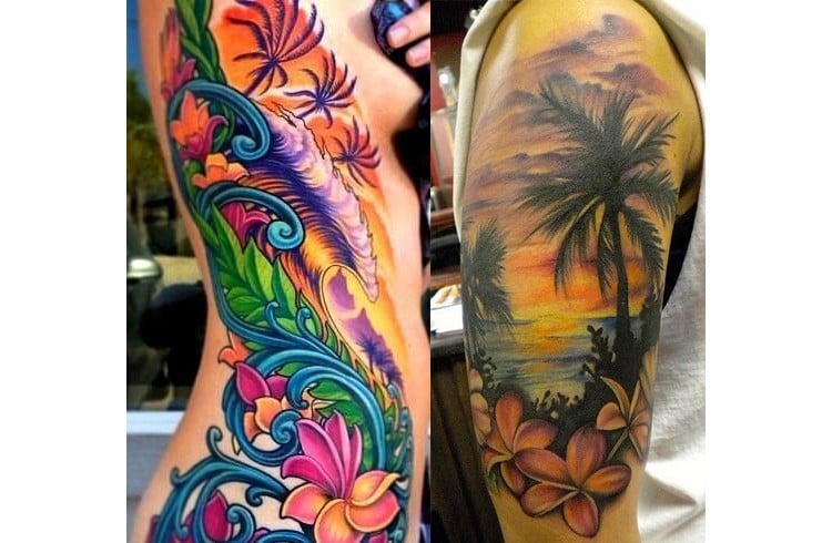 Beach in tattoo