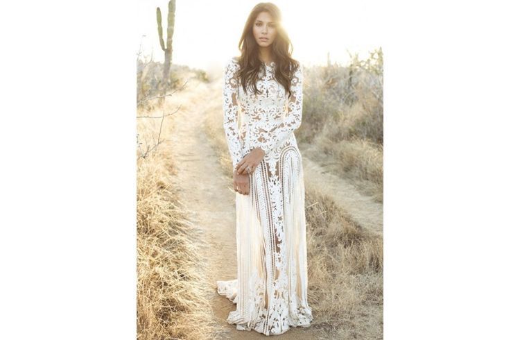 Bohemian bridal dress