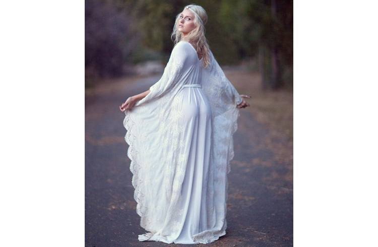 Bohemian bridal gown