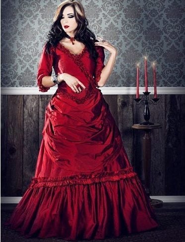 Devilish lady in red