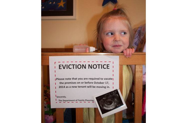 eviction notice pregnancy announcement