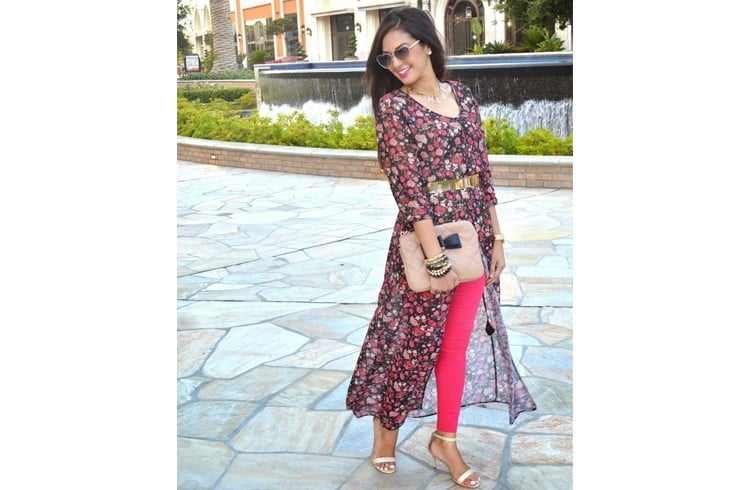 Floral dress for Iftar Party