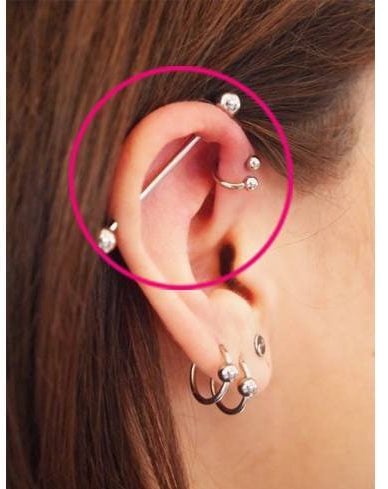 Forward Helix Piercings for Ear