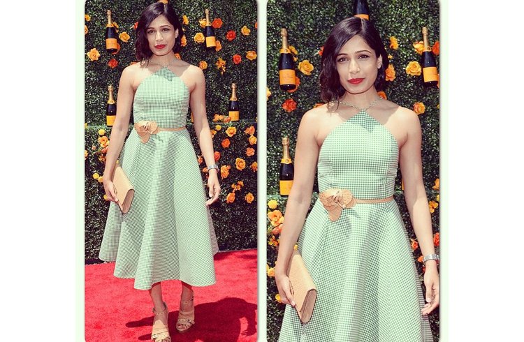 Frieda Pinto in summer dress