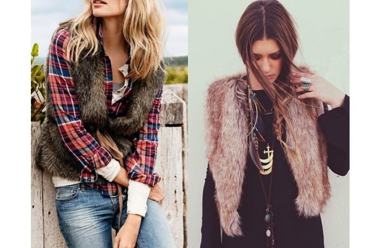 Fur vests for winter