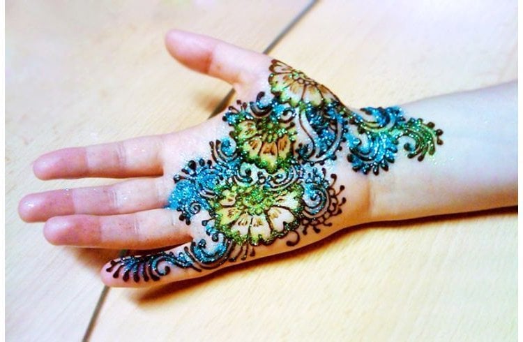 glitter mehndi designs