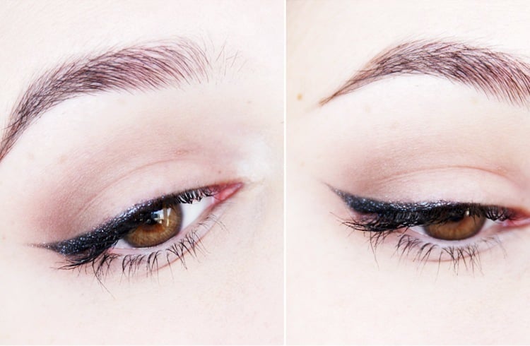 Glittery black eyeliner