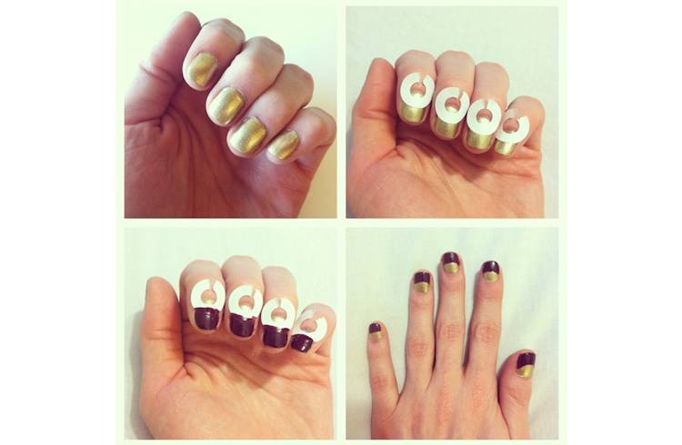 Half moon nail art designs 