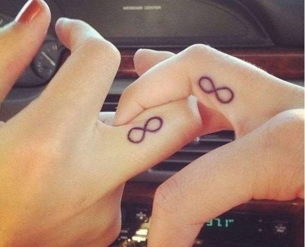 Simple Infinity Tattoo on Finger