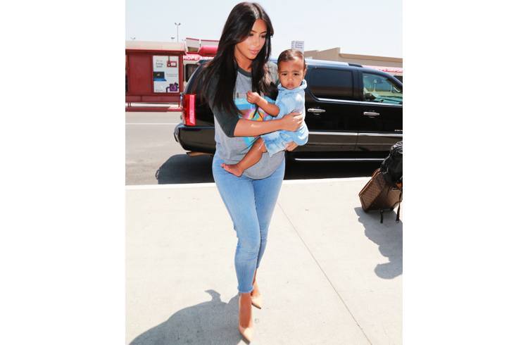 Kim kardashian with son